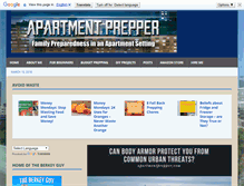 Tablet Screenshot of apartmentprepper.com